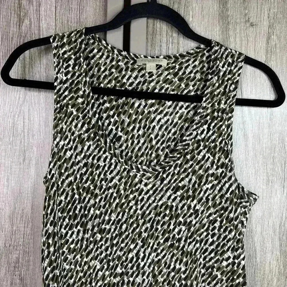 Burberry Brit 100% Silk Patterned Tank Size S Scoop Neck - Picture 2 of 8